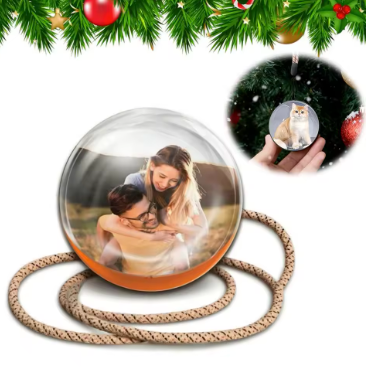 Personalisierte 3D-Erinnerungskugel als Christbaumschmuck