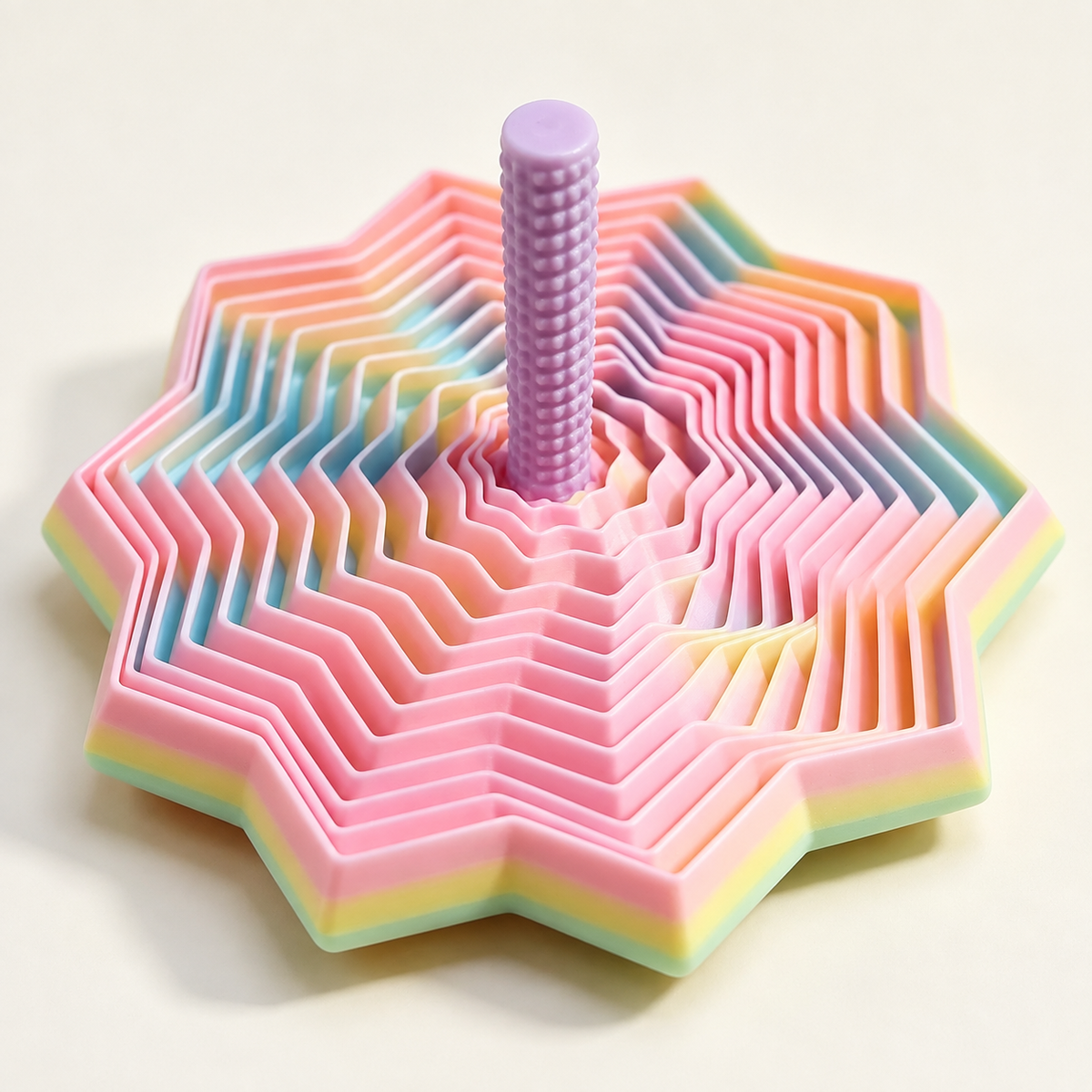 DrehGlanz – 3D-Regenbogen-Fidget-Spielzeug