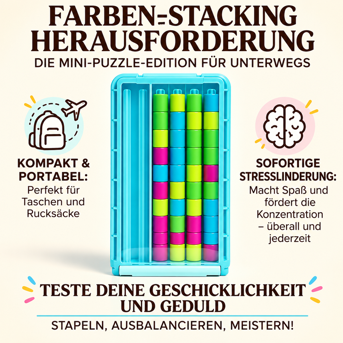 FarbStapel – Mini-Stapelspiel 🌈🎯