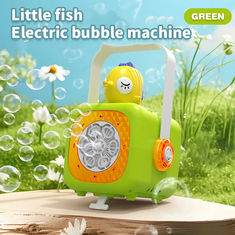 6-Hole Cartoon Fish Bubble Toy - Handheld Bubble Fun +