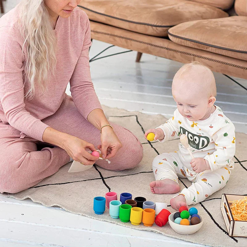 Montessori Wooden Sorting Toy for Toddlers