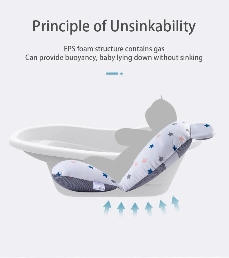 Baby Bath Support Pad – Adjustable Floating Bath Seat for Newborns