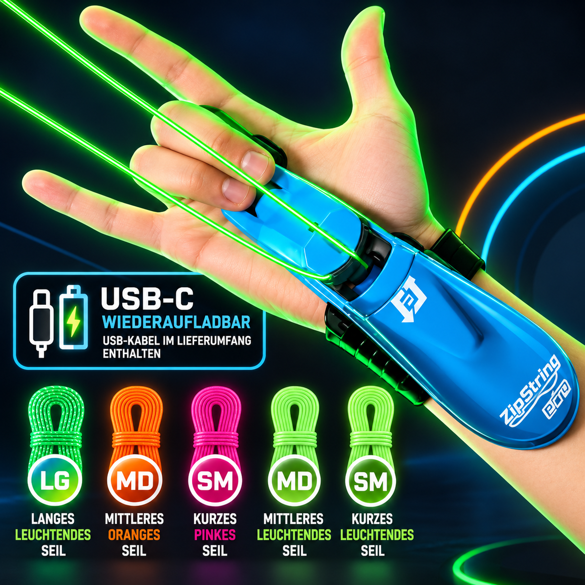 NetzSchleuder – Leuchtender Armband-Werfer 🕸️✨