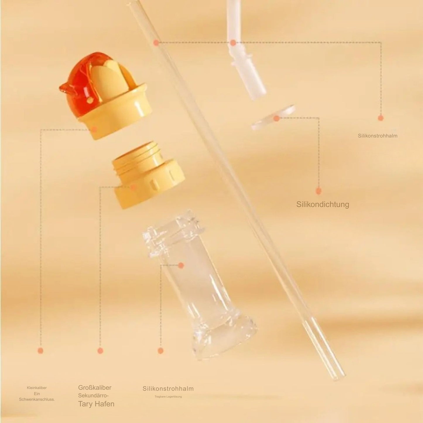 FlexiTrink 2-in-1 Deckel mit Strohhalm