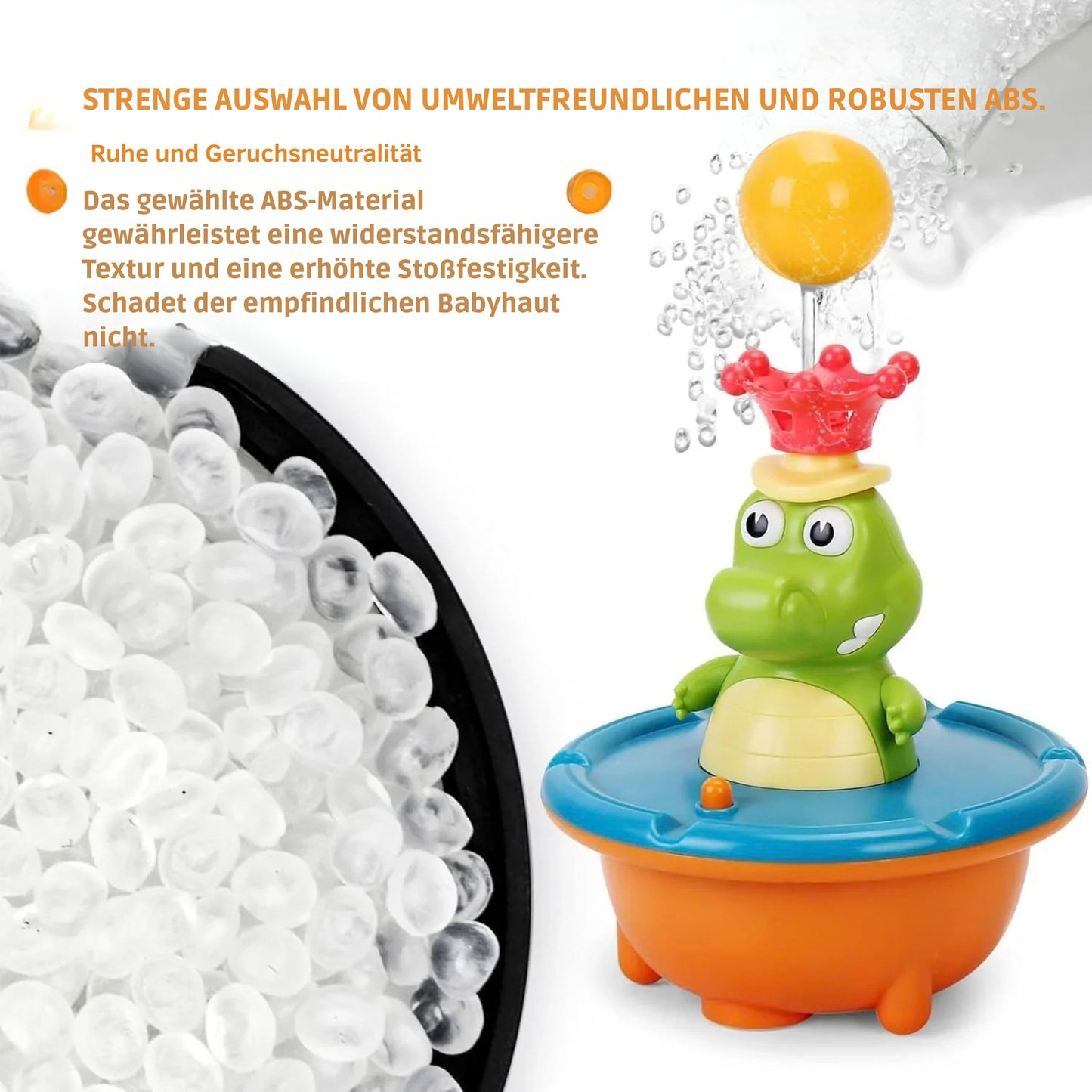 SplashGator LED Krokodil Badespielzeug – Schwimmendes Wasser-Sprühspielzeug für Kinder | Bade- & Poolspielzeug
