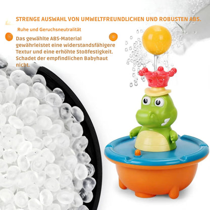 SplashGator LED Krokodil Badespielzeug – Schwimmendes Wasser-Sprühspielzeug für Kinder | Bade- & Poolspielzeug