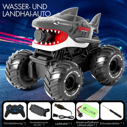 SharkBlaster 2-in-1 Amphibien RC Auto & Wasser-Shooter | 2.4G Fernbedienung + Gestensteuerung