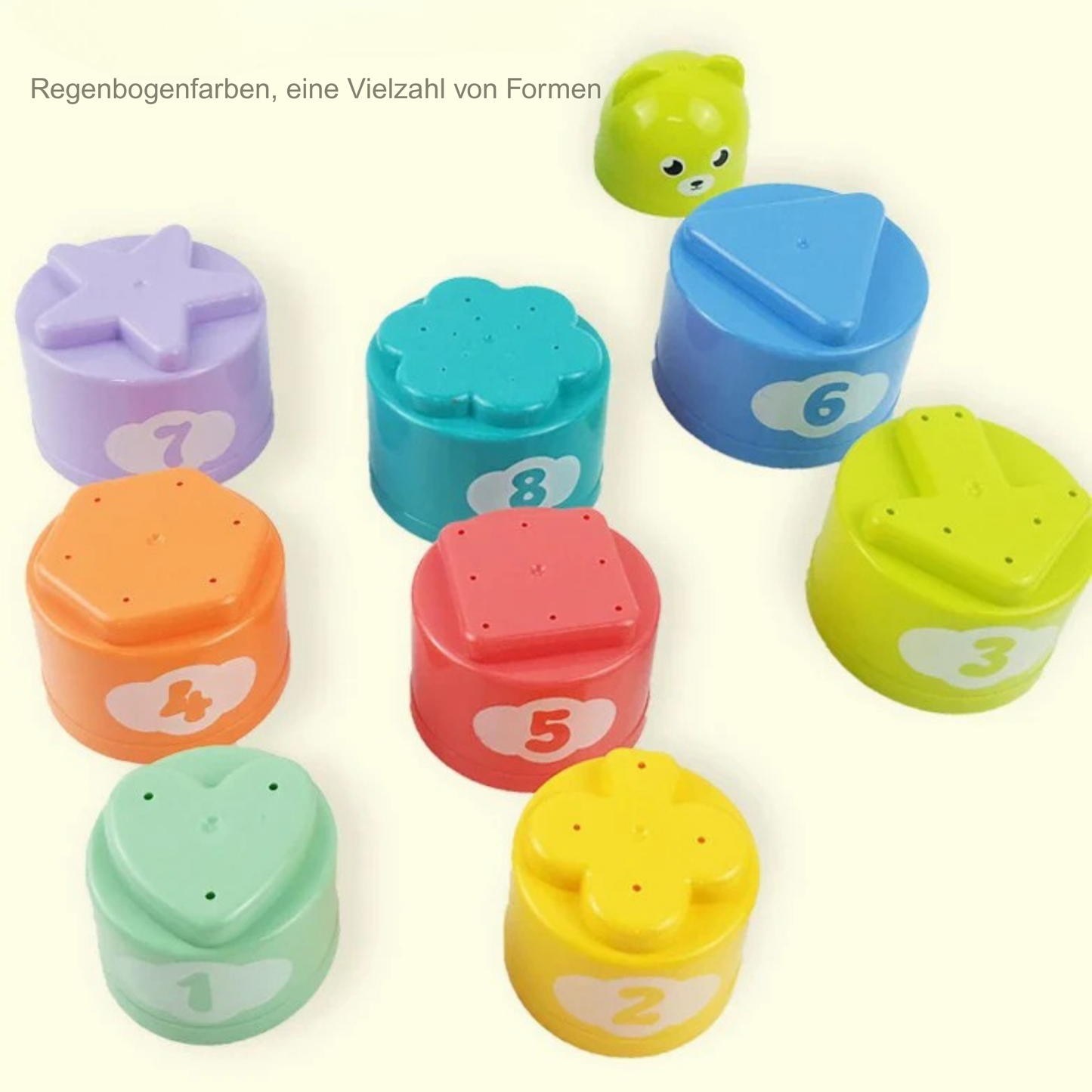 Kinder Stapelbecher Spielset | 3-in-1 Lernspiel für Motorik, Koordination und kreatives Spielen
