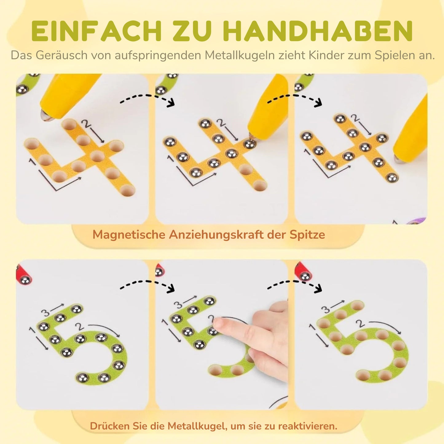 MagnetSchreib Zahlen-Nachspurtafel