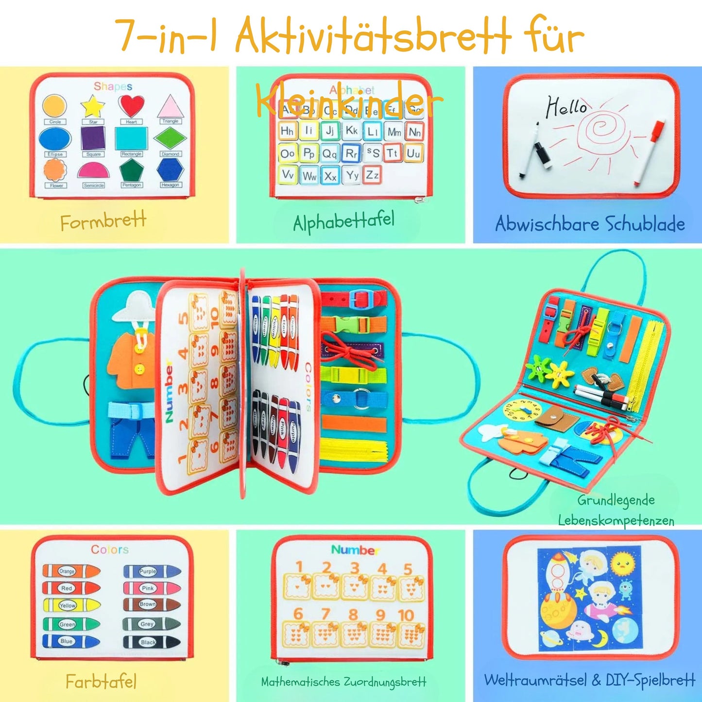 Montessori Busy Board für Kleinkinder