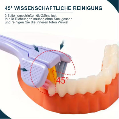 3-Seiten-Kopf Kinder Zahnbürste