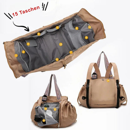 3-in-1 Wickelrucksack & Tragetasche