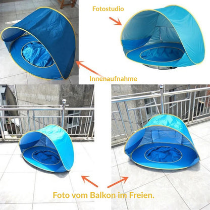 Baby Strandzelt mit Pool – Tragbarer Sonnenschutz
