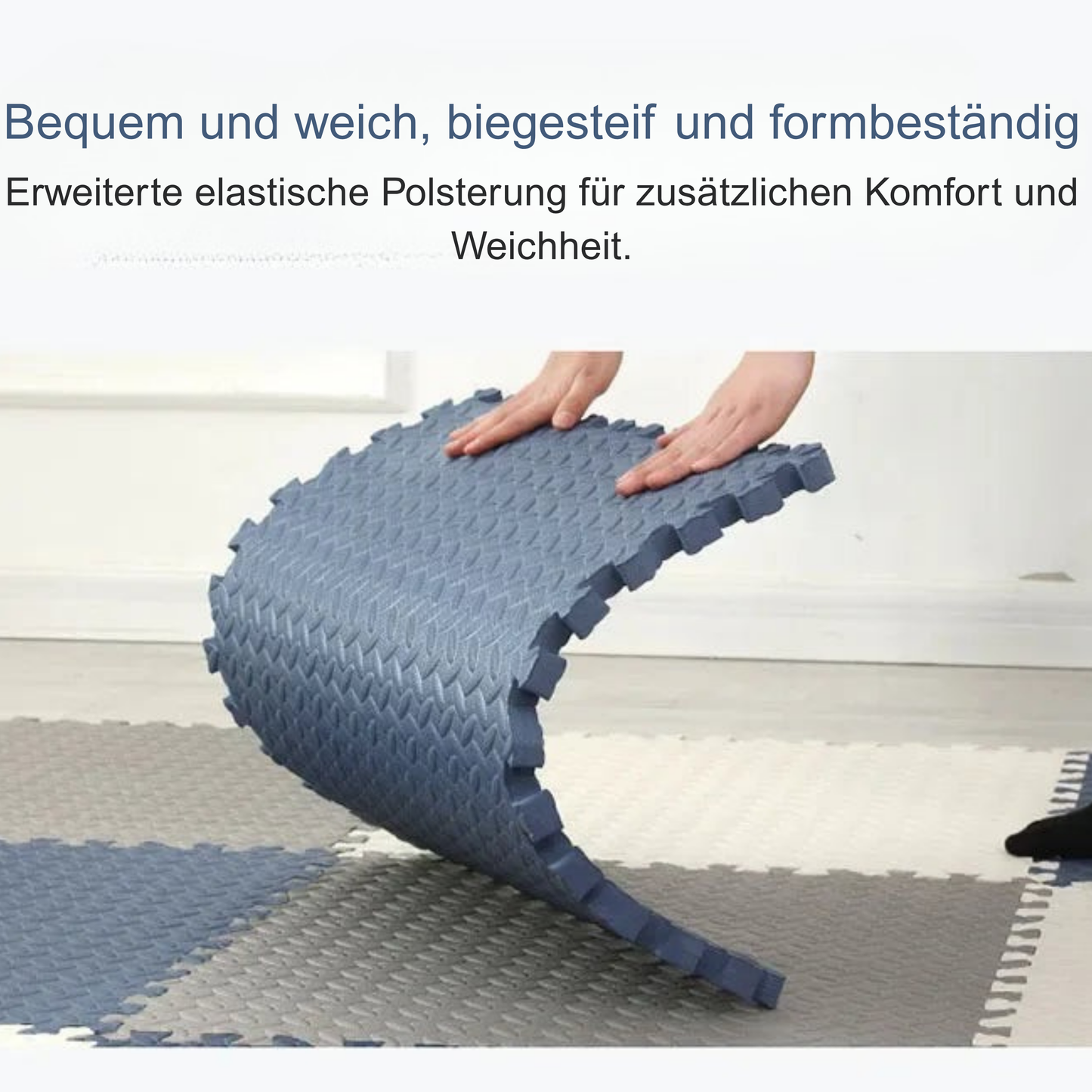 Puzzle Spielmatte für Kinder | Weiche Bodenmatte aus EVA Schaum mit Stecksystem