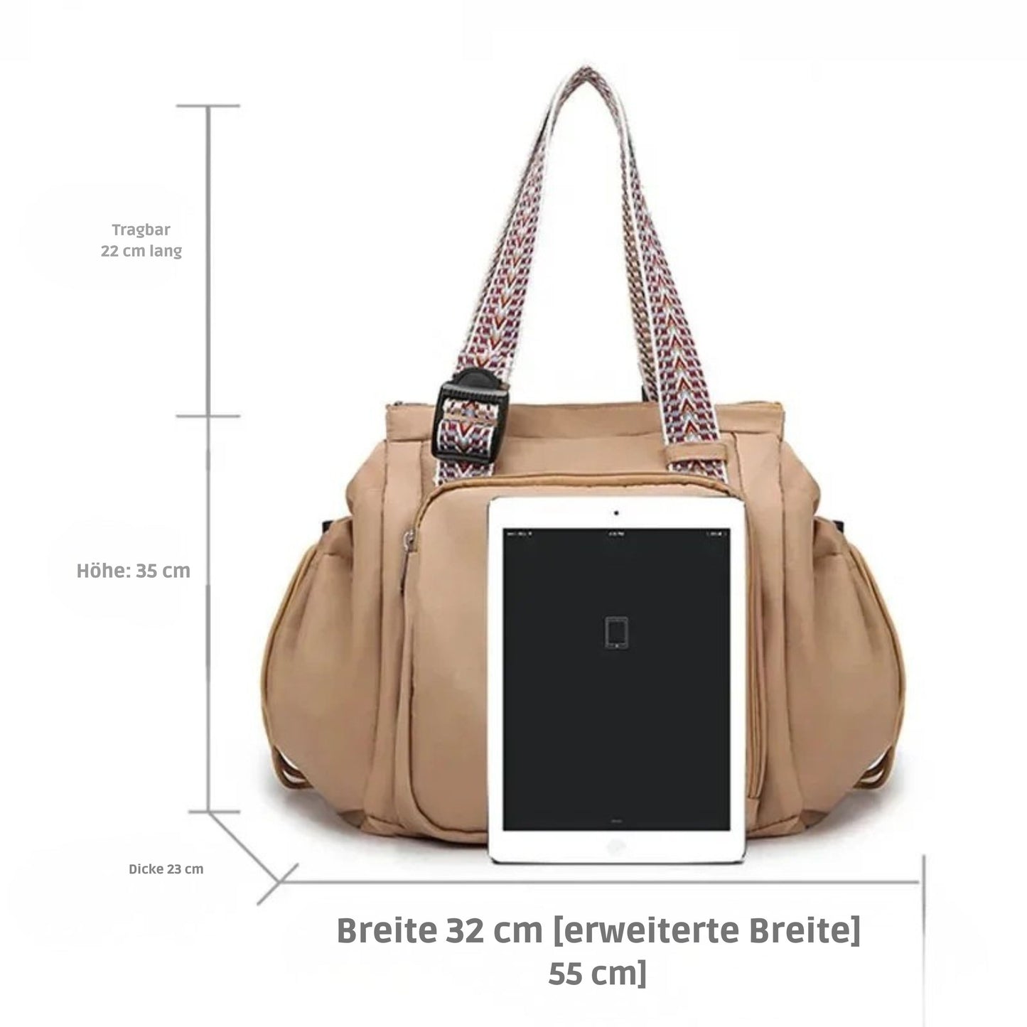3-in-1 Wickelrucksack & Tragetasche