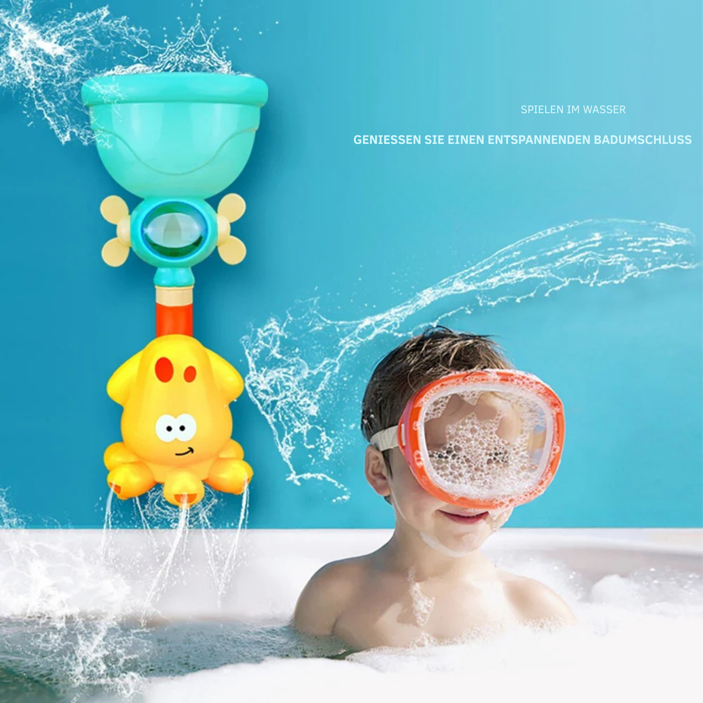 Baby Badespielzeug Rohrsystem Set | Kreatives Badewannen Spielzeug für Motorik und Wasserspaß