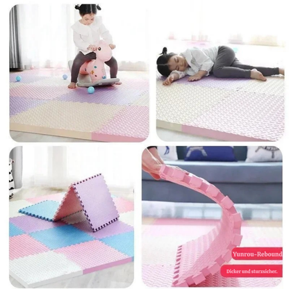 Puzzle Spielmatte für Kinder | Weiche Bodenmatte aus EVA Schaum mit Stecksystem