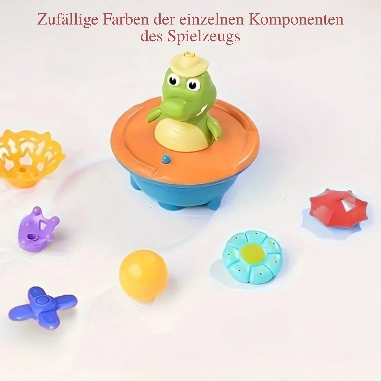 SplashGator LED Krokodil Badespielzeug – Schwimmendes Wasser-Sprühspielzeug für Kinder | Bade- & Poolspielzeug