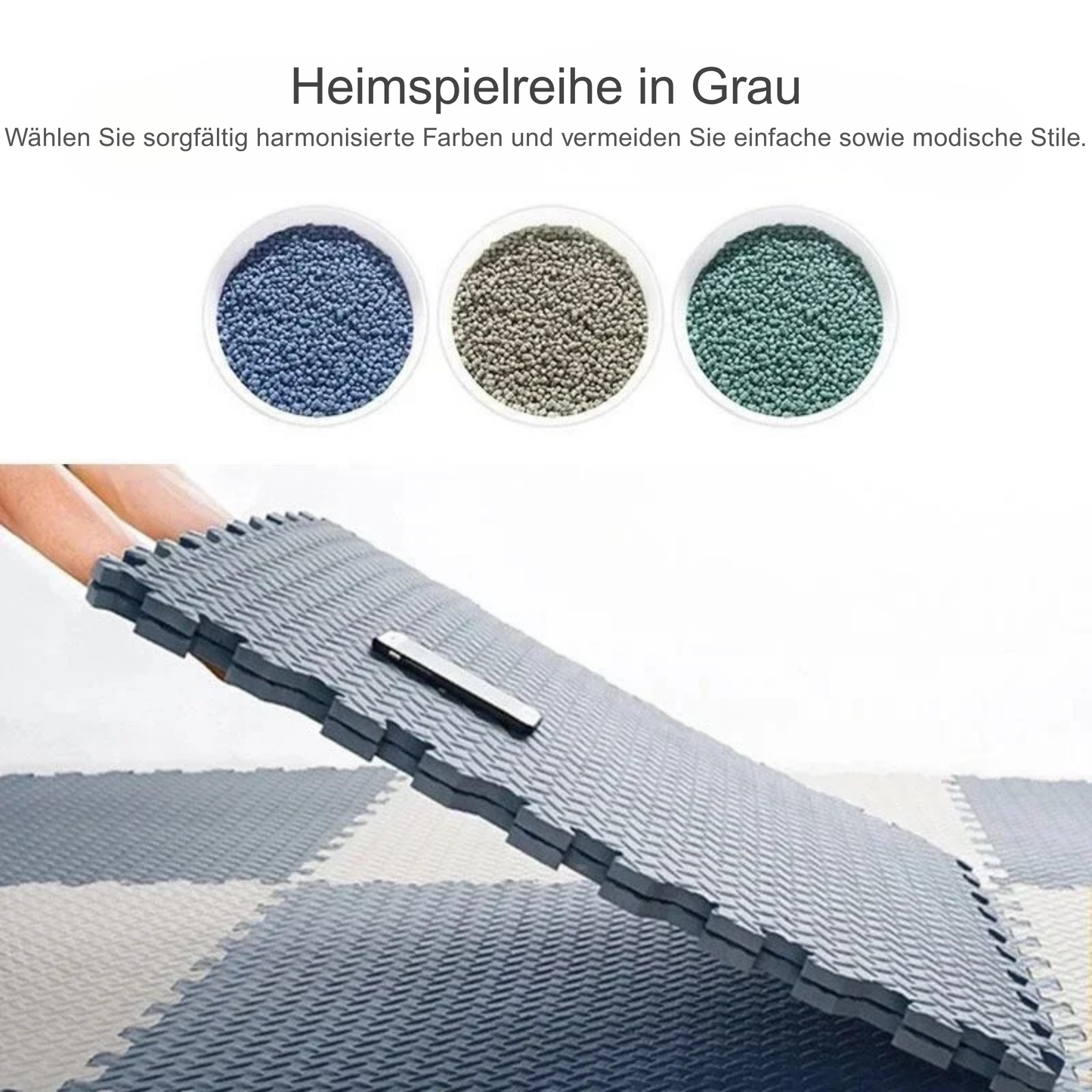 Puzzle Spielmatte für Kinder | Weiche Bodenmatte aus EVA Schaum mit Stecksystem