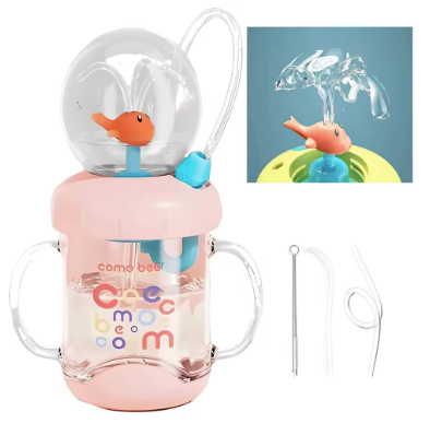 Whale Fountain Tumbler – Leak-Proof Kids’ Water Cup