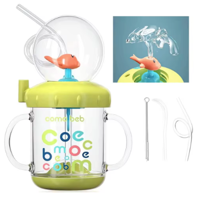 Whale Fountain Tumbler – Leak-Proof Kids’ Water Cup