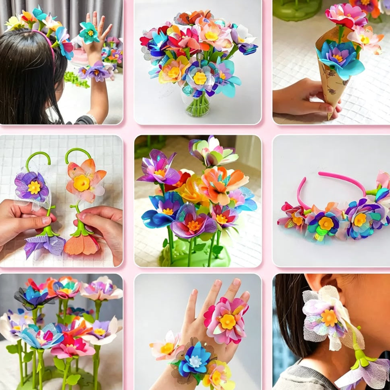 Blütenzauber DIY-Stoffblumenstrauß-Set