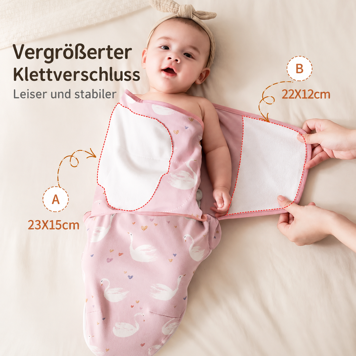 Verstellbares Baby-Pucktuch aus Baumwolle 👶🌙