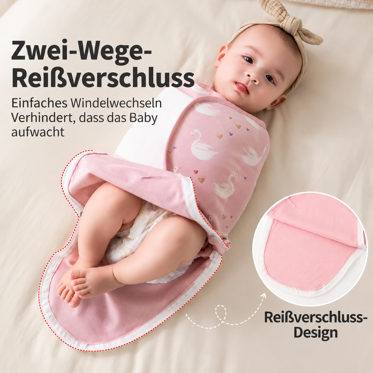 Verstellbares Baby-Pucktuch aus Baumwolle 👶🌙