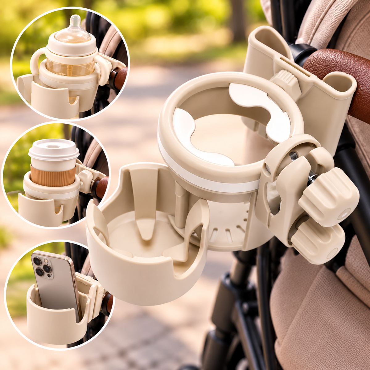 TrinkHalter – verstellbarer Becherhalter für den Kinderwagen 🍼🥤