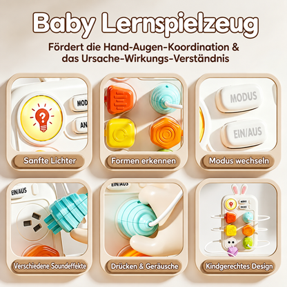Montessori-Steckbrett zum Stecken & Zuordnen – mit Licht und Ton 🔌✨
