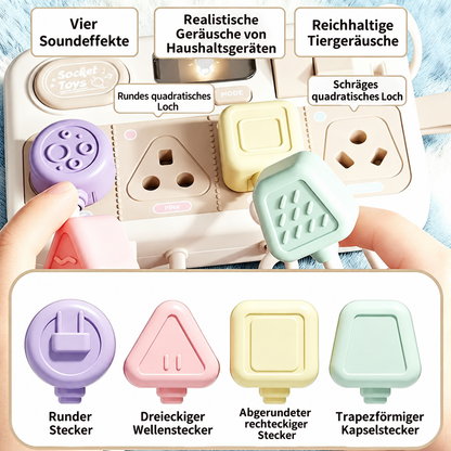 Montessori-Steckbrett zum Stecken & Zuordnen – mit Licht und Ton 🔌✨