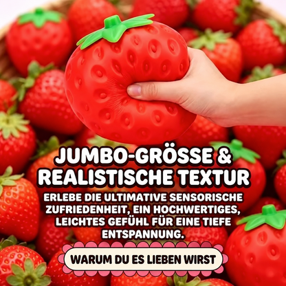 Erdbeer-Knautschball – weiches Fidget-Spielzeug für Kinder 🍓✨