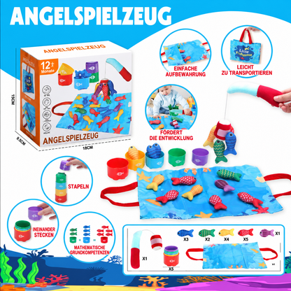 Montessori-Angelspiel – 22-teiliges Lernspiel für Farben & Zahlen 🎣🐠