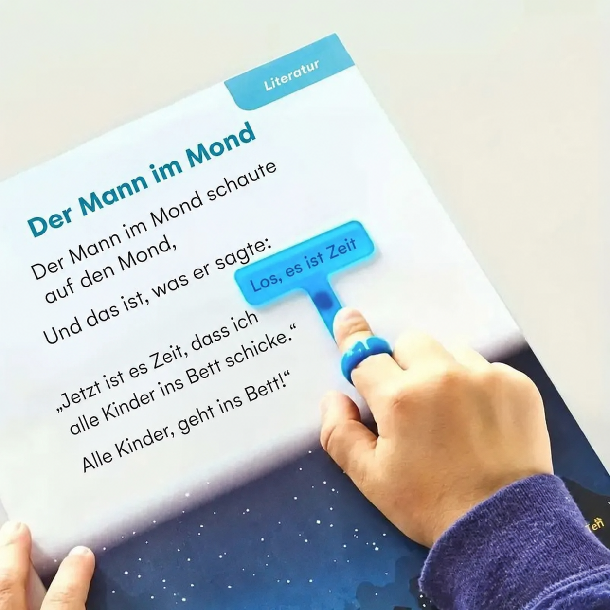 Lesestreifen mit Fingerführung