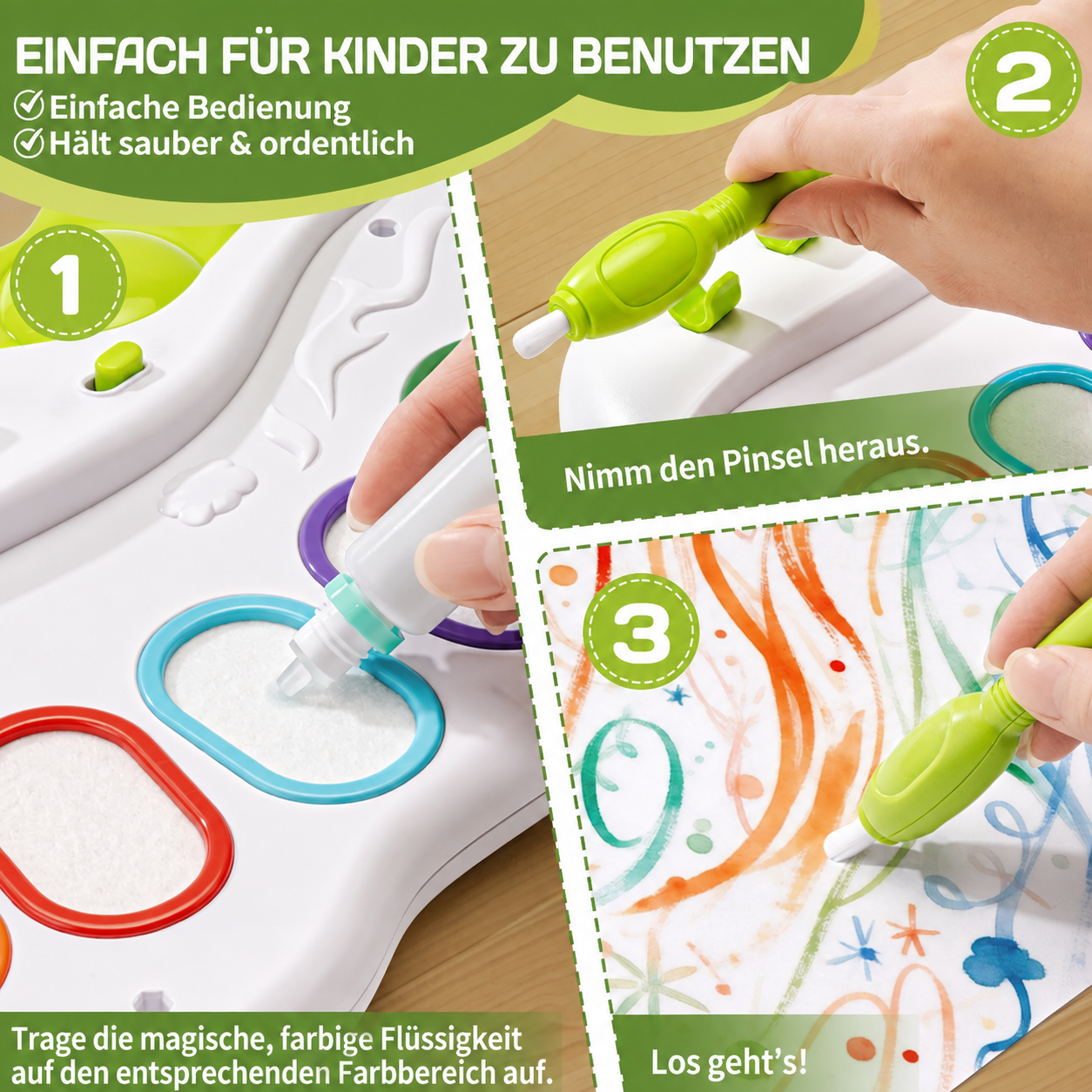 Kinder-Malset ohne Kleckern