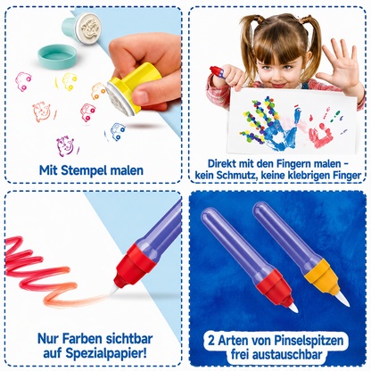 Klecksefreies Malset für Kinder