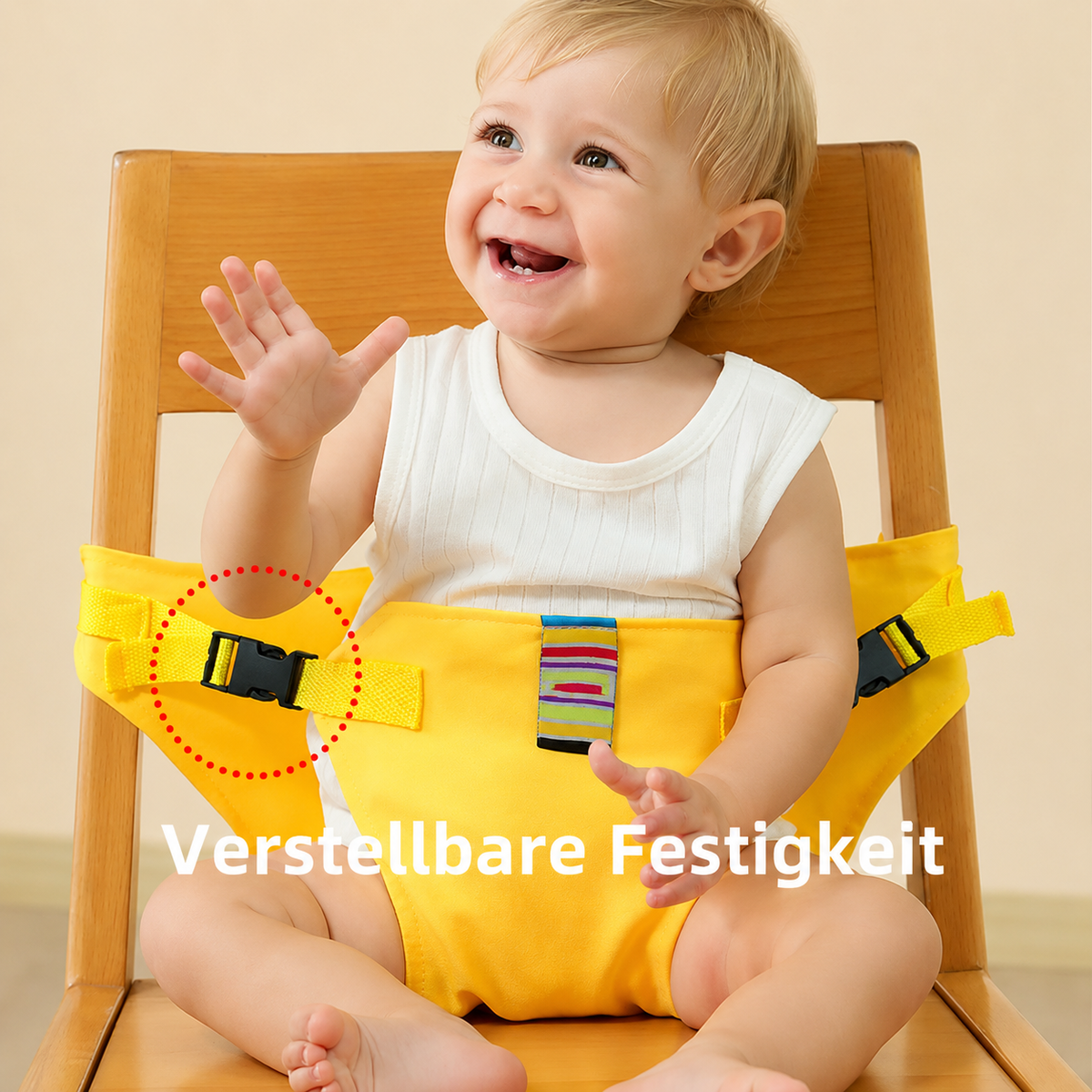 SicherSitz – Tragbarer Essstuhl-Sicherheitsgurt für Kleinkinder