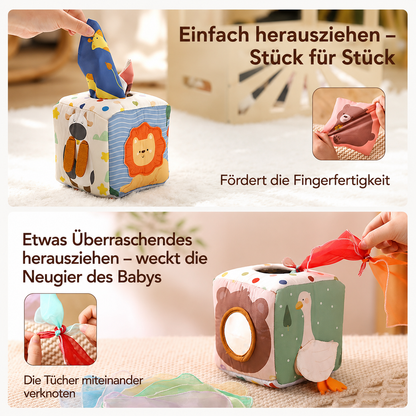 Kleine Entdecker Montessori-Sensorik-Taschentuchbox