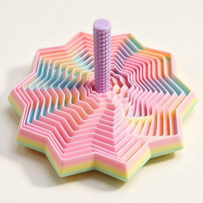 DrehGlanz – 3D-Regenbogen-Fidget-Spielzeug