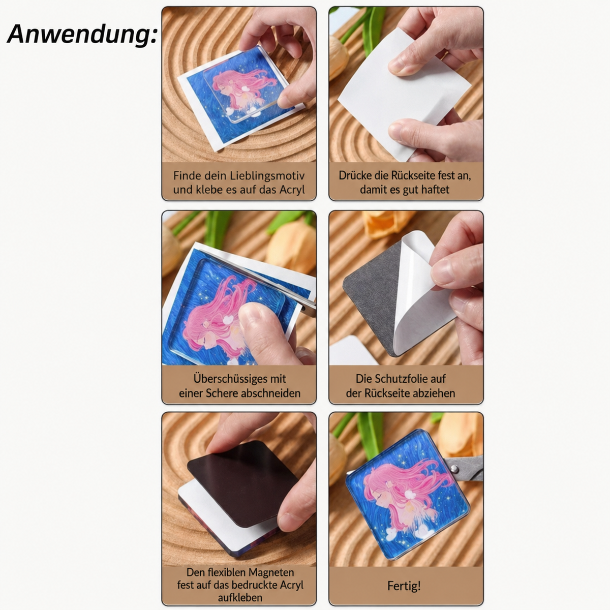 KreativMagnet – DIY Acryl-Kühlschrankmagnet-Set
