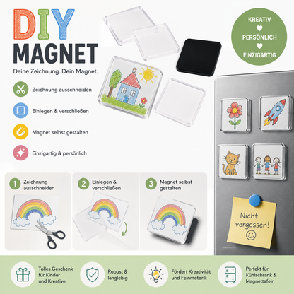 KreativMagnet – DIY Acryl-Kühlschrankmagnet-Set
