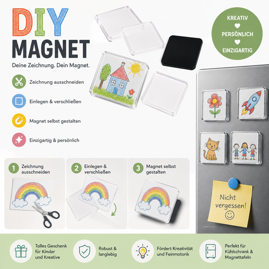 KreativMagnet – DIY Acryl-Kühlschrankmagnet-Set
