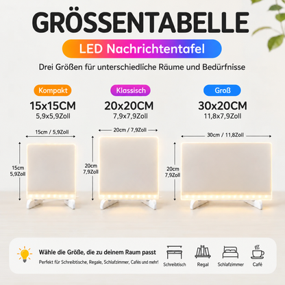 LED-Mal- & Nachrichtentafel aus Acryl für Kinder