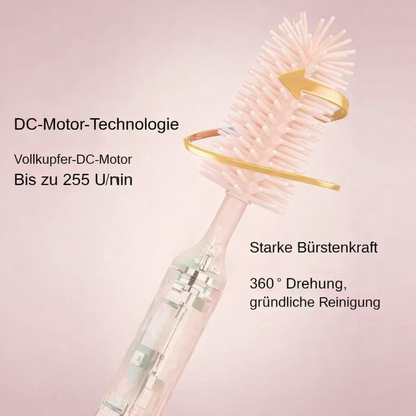 Elektrische Silikon - Babyflaschenbürste mit Aufsätzen