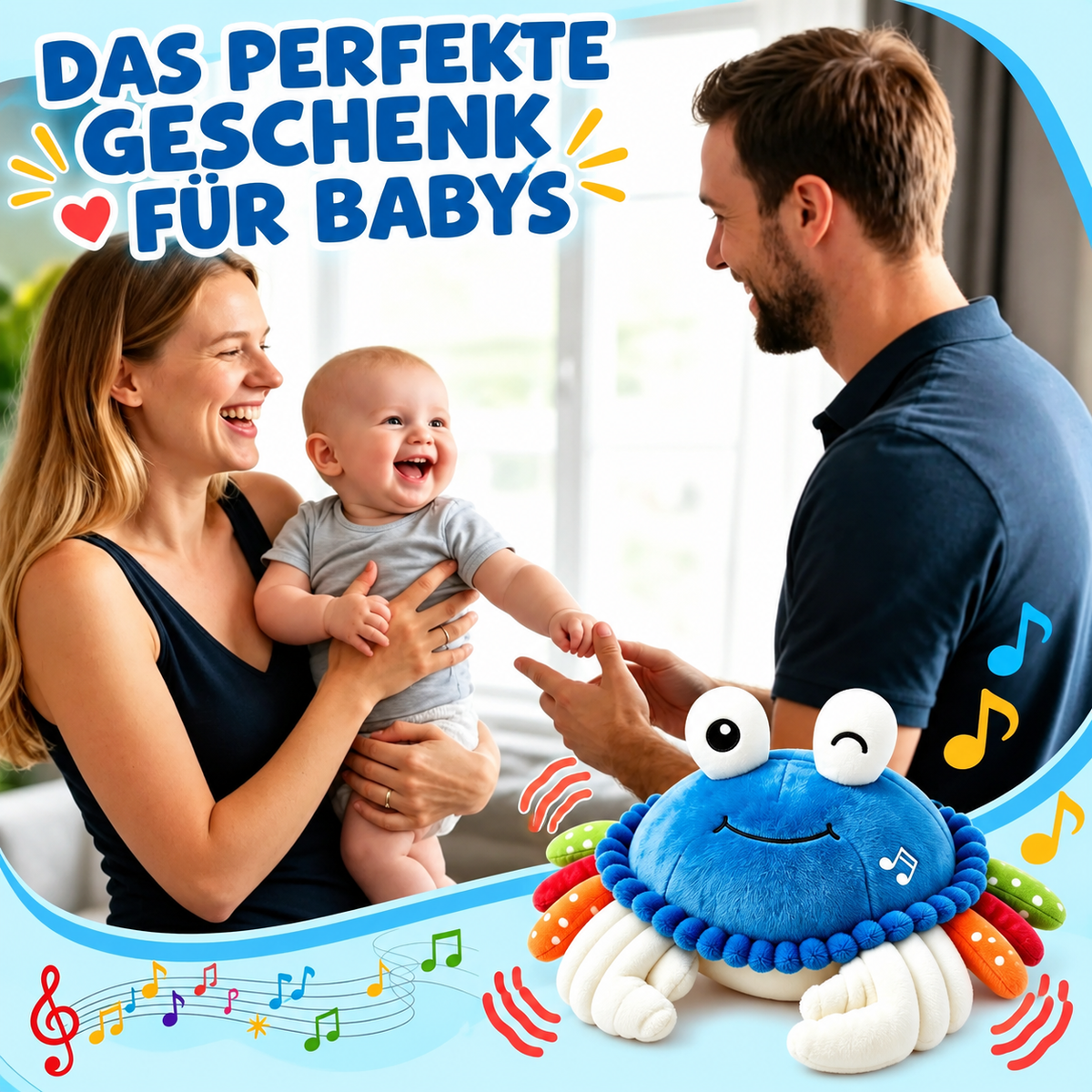 KrabbelKrebs – Krabbelnder Musik-Krebs 🦀🎵