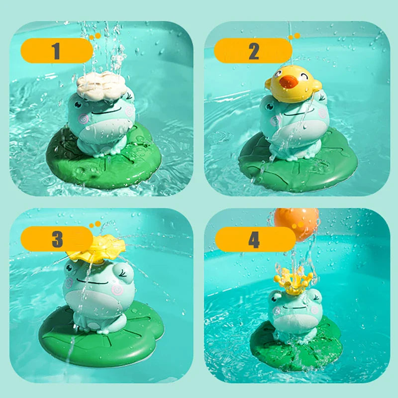 Electric Water-Spray Frog Bath Toy