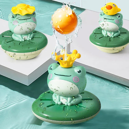 Electric Water-Spray Frog Bath Toy
