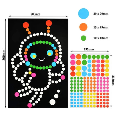 Funny Puzzle Dot Stickers – Cute Animal Mosaic Craft Set for Kids
