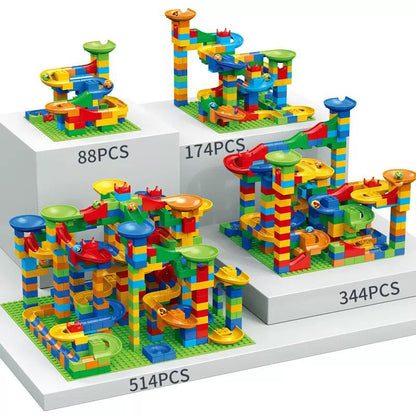 Murmelbahn Baukasten Set | Kreatives Konstruktionsspiel für Logik, Motorik und Spielspaß