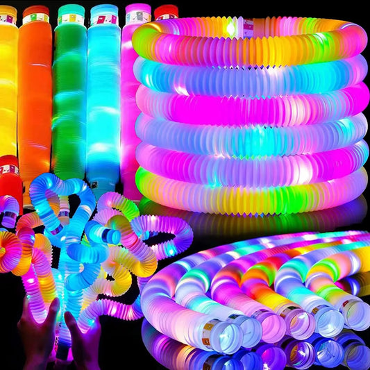 Leuchtende Pop-Tubes – Fidget-Spielzeug für die Sinne 🌈✨